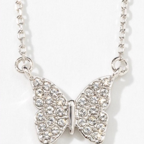 Touchstone Crystal Jewelry - Touchstone Swarovski Crystal Butterfly Adjustable Necklace